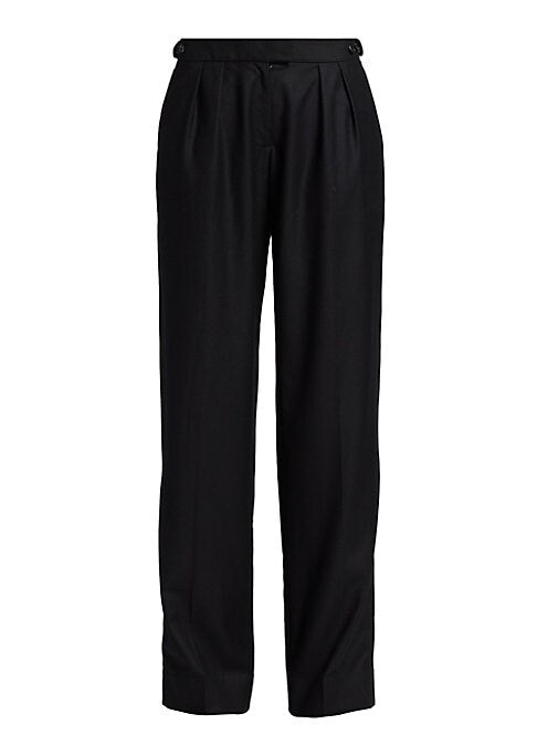Chic Pleat Wool Trousers