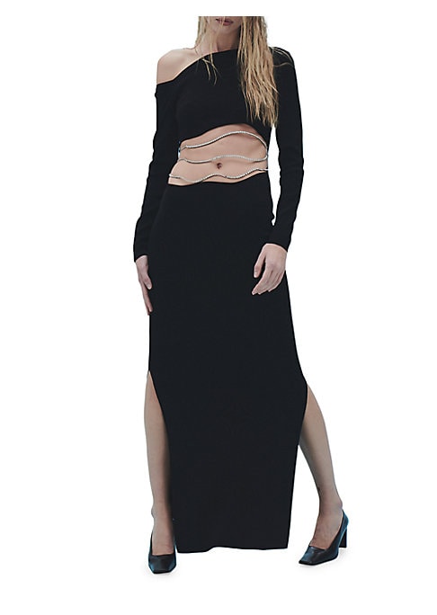 Sleek Cut-Out Maxi Dress