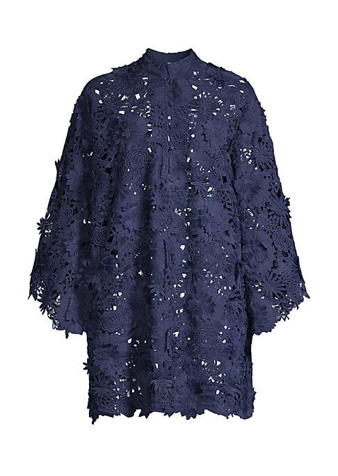 Lace Bloom Mini Dress