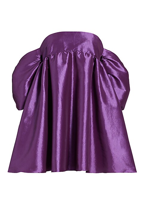Satin Puff Sleeve Dress