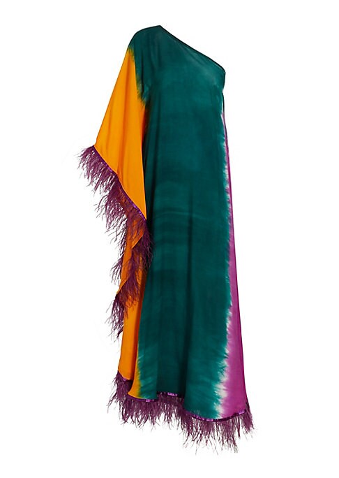 Feathered Elegance Maxi Dress