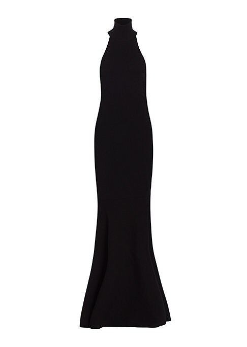 Elegant Mermaid Wool Gown