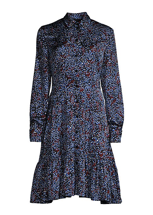 Flared Graphic Shirtdress