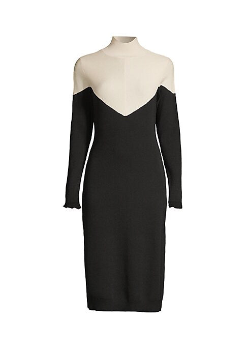 Chic Colorblock Midi Dress