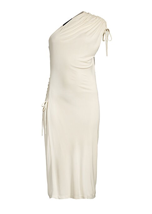 Draped Elegance Midi Dress
