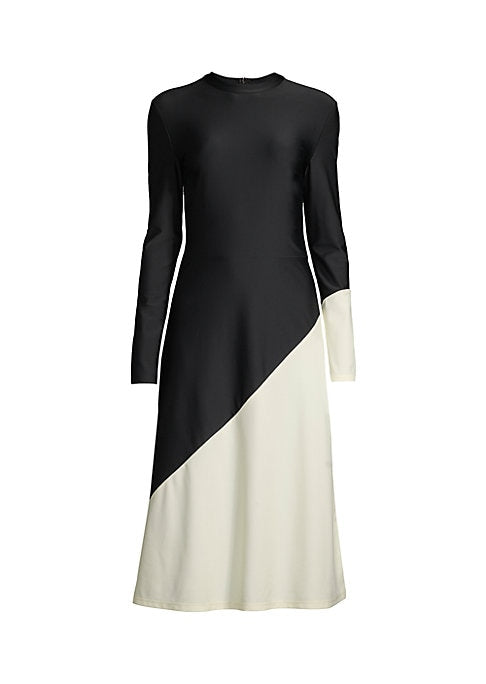 Color Block A-Line Dress