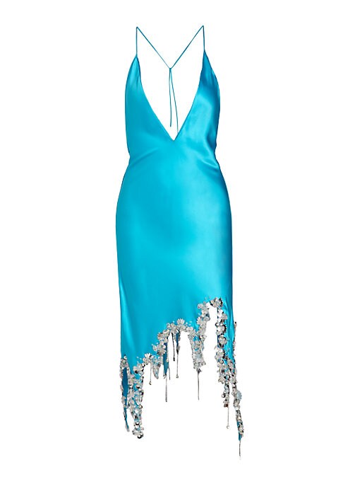 Sequined Silk Slip Dress