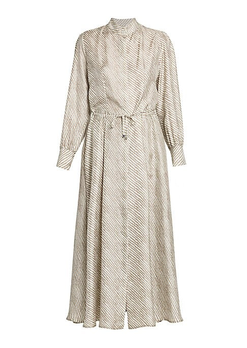 Graphic Silk Midi Dress