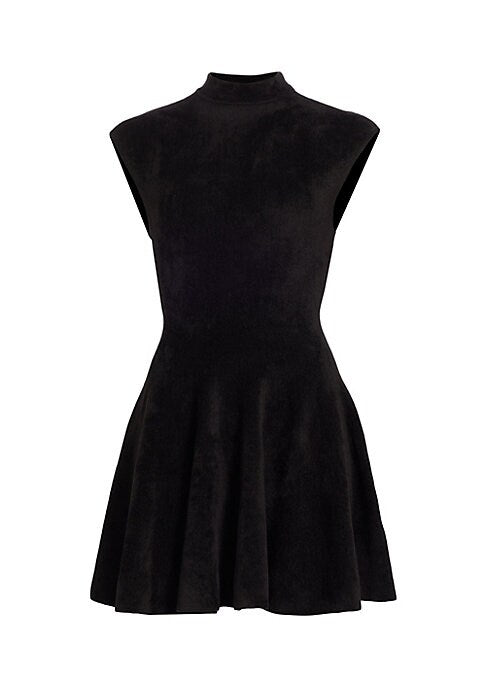 Plush Fit-and-Flare Mini Dress