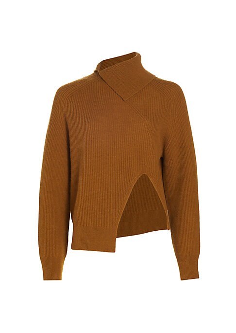 Asymmetric Knit Turtleneck