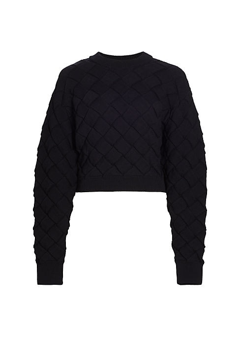 Diamond Knit Crop Sweater