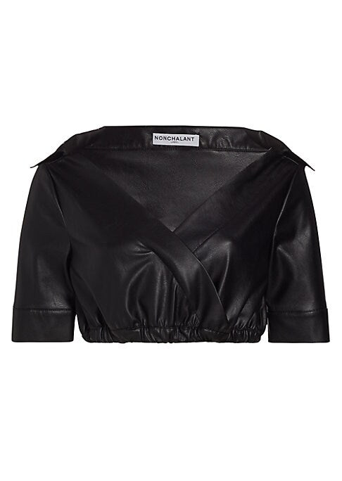 Chic Vegan Leather Top