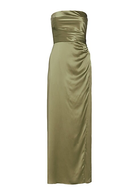 Lustrous Strapless Silk Gown