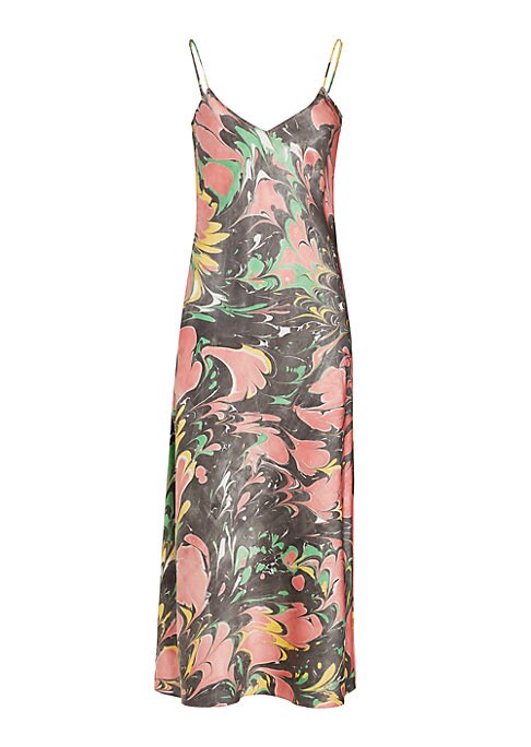 Silk Floral Slip Dress