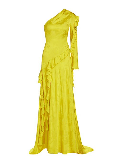 Ruffled Silk Elegance Gown