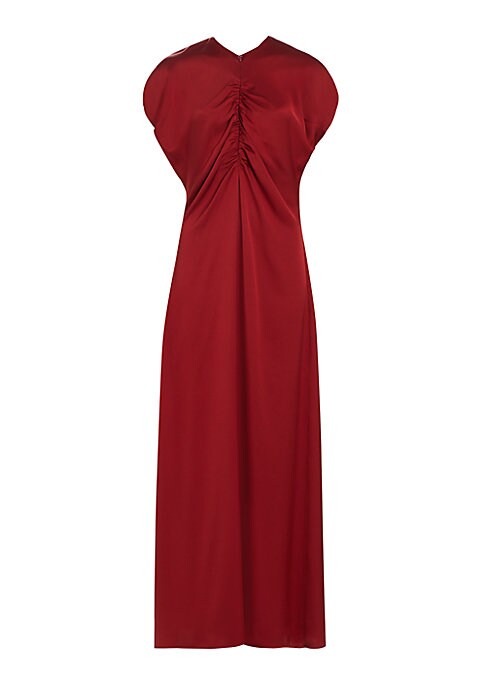 Silky Ruched Maxi Dress