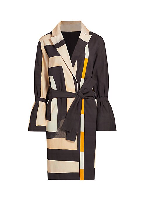 Stripes & Style Trench Coat