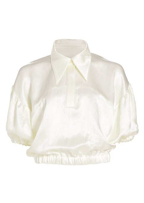 Chic Satin Puff Top