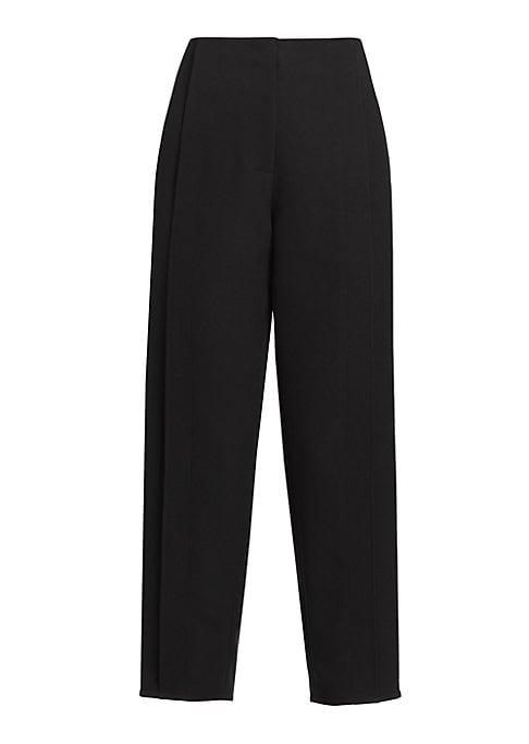 Chic Twill Cropped Trousers