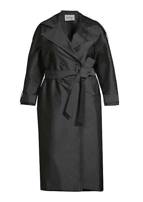 Chic Taffeta Overcoat