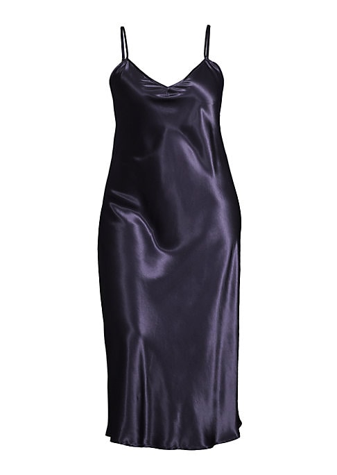 Satin V-Neck Slip Dress