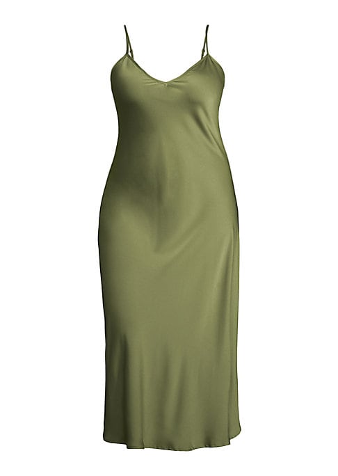 Satin Elegance Midi Dress