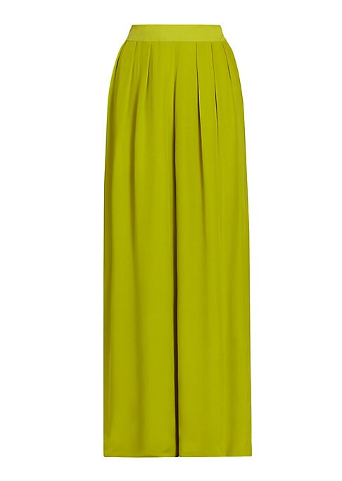 Elegant Silk Wide-Leg Pants