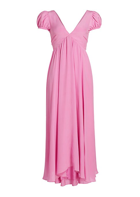 Silk Empire Midi Dress