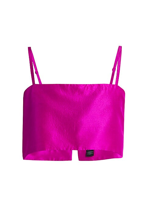 Sleek Silk Cropped Top