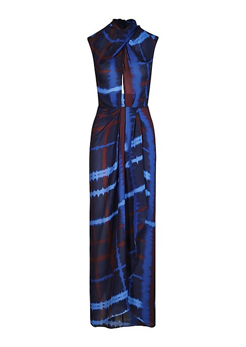 Vibrant Silk Split Dress