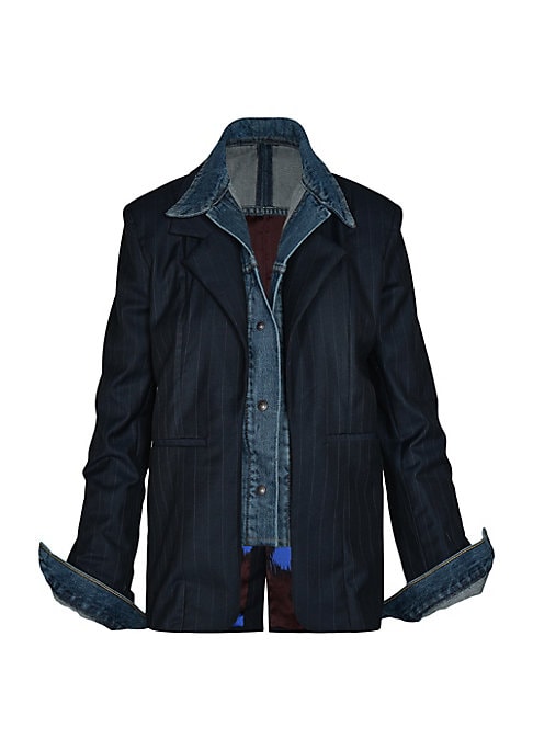 Denim-Wool Fusion Jacket