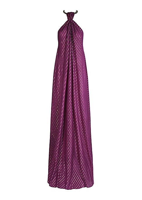Shimmering Halter Maxi Dress