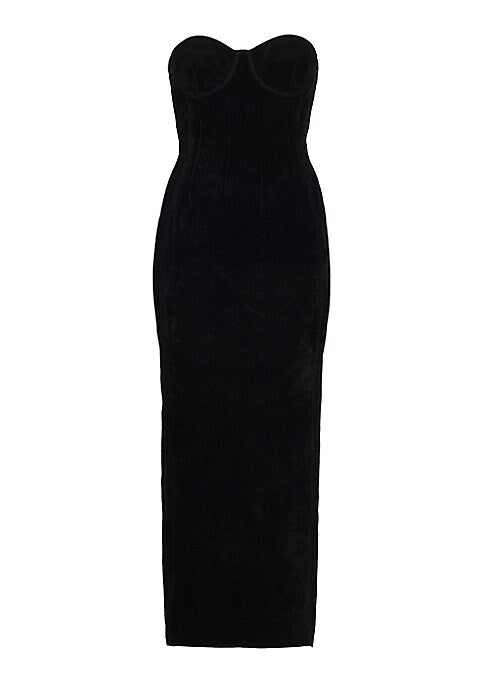 Velvet Sweetheart Midi Dress
