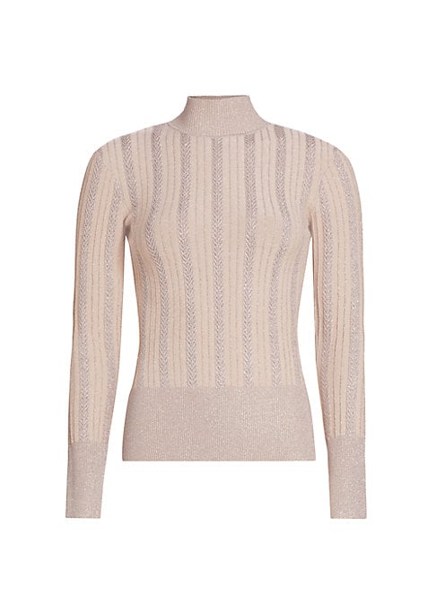 Shimmering Braided Knit Top