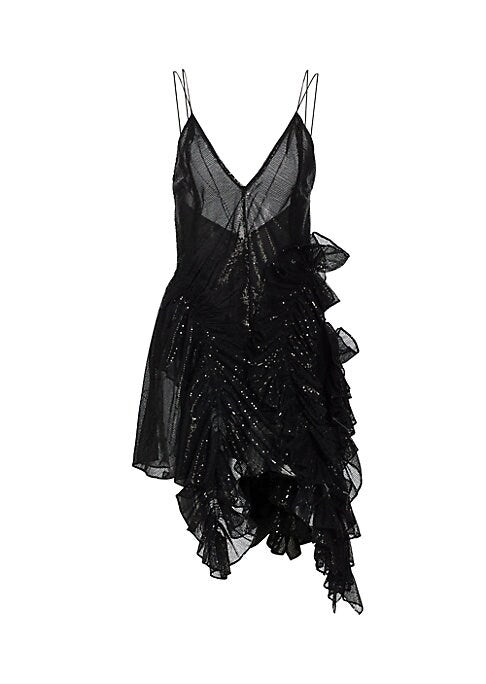 Shimmering Ruffle Minidress