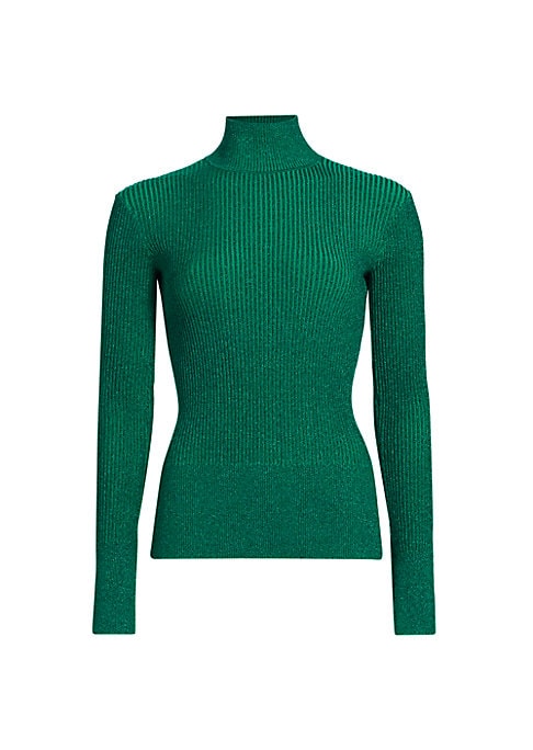 Shimmering Turtleneck Knit Top