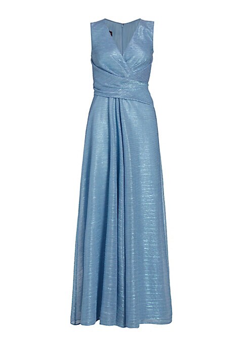 Lustrous Draped Evening Dress