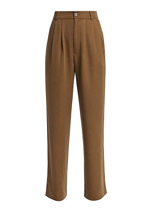 Pleated High-Rise Trousers