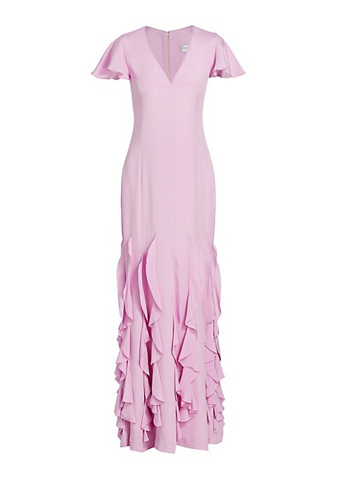 Ruffled Silk Elegance Gown