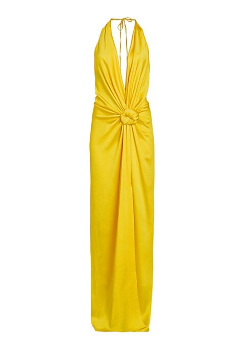 Elegant Satin Halter Gown