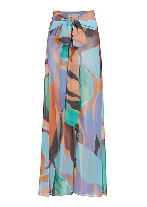 Vibrant Tie-Waist Maxi Skirt