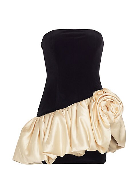 Velvet Ruffle Mini Dress