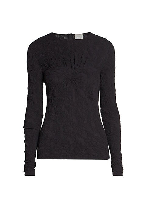 Textured Cotton Bandeau Top