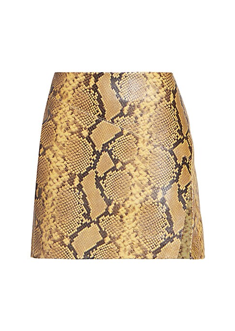 Snake Print Mini Skirt