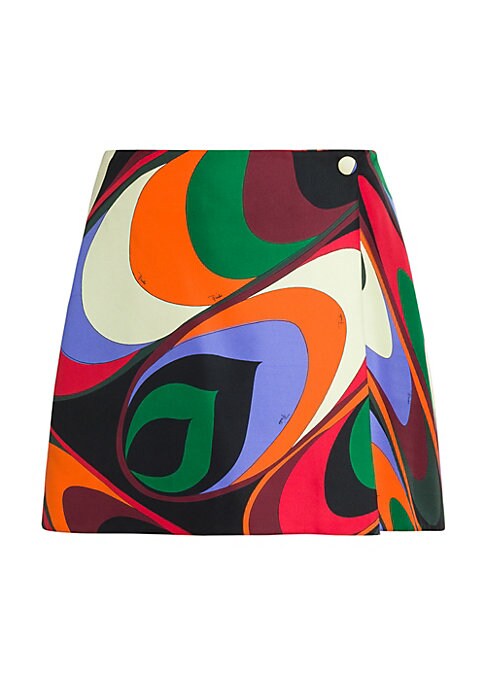 Colorful Silk Wrap Skirt