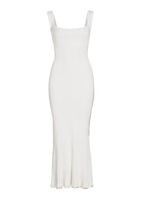Beaded Plunge Maxi Dress