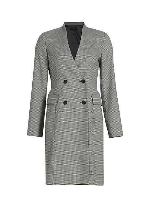 Chic Houndstooth Blazer Dress