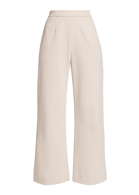 Wide-Leg Scuba Trousers