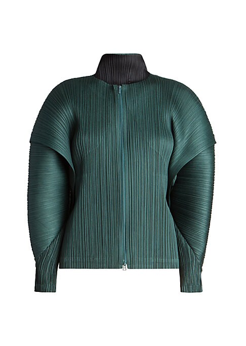 Pleated Zip Jacket