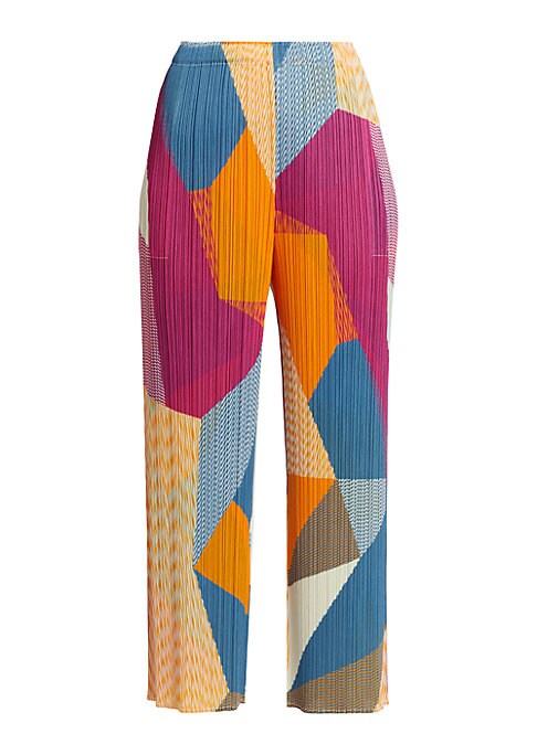 Abstract Pleat Pants